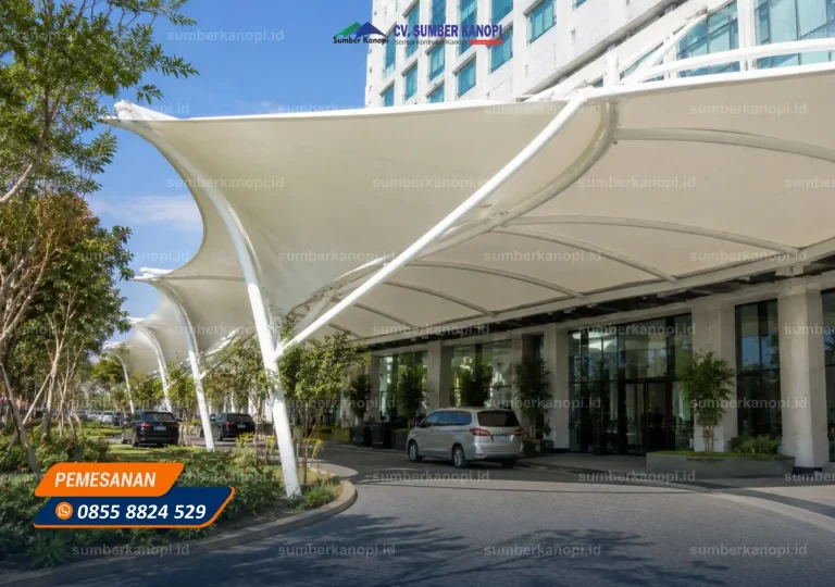 Drop-Off Area Hotel Stylish Berkat Kanopi Membrane